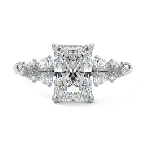 Delia - Radiant White Gold Lab Grown Diamond Engagement Ring | Nura Lab