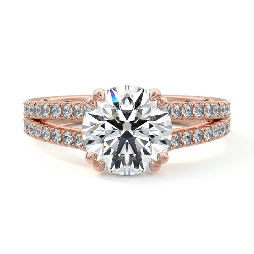 Elara - Round Rose Gold Lab Grown Diamond Engagement Ring | Nura Lab