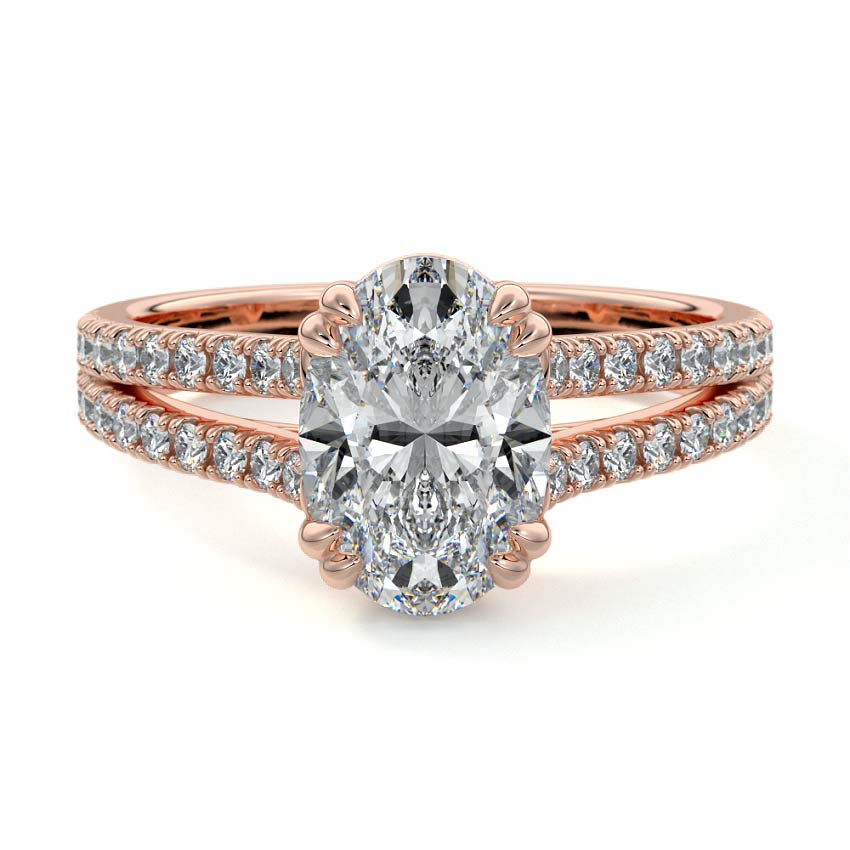 Elara - Oval Rose Gold Lab Grown Diamond Engagement Ring | Nura Lab