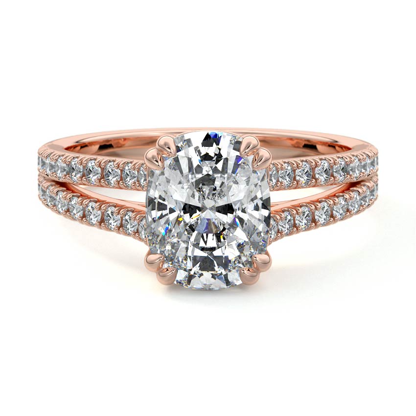 Elara - Cushion Rose Gold Lab Grown Diamond Engagement Ring | Nura Lab