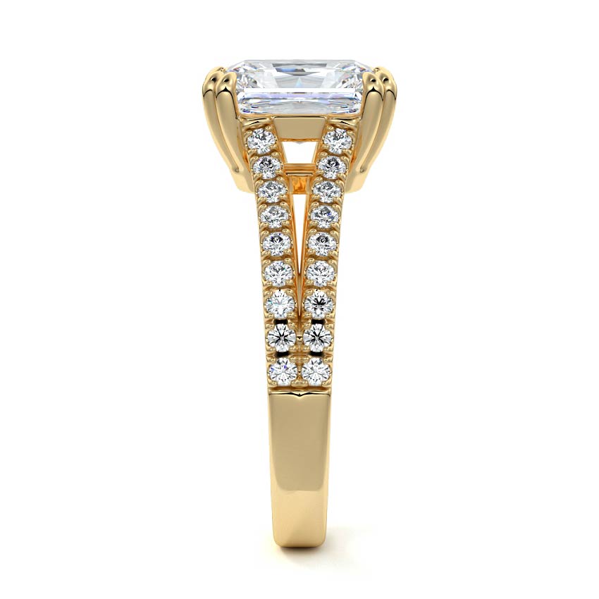 Elara - Radiant Yellow Gold Lab Grown Diamond Engagement Ring | Nura Lab