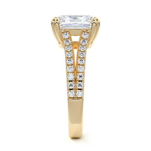 Elara - Radiant Yellow Gold Lab Grown Diamond Engagement Ring | Nura Lab