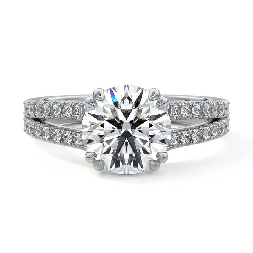 Elara - Round White Gold Lab Grown Diamond Engagement Ring | Nura Lab