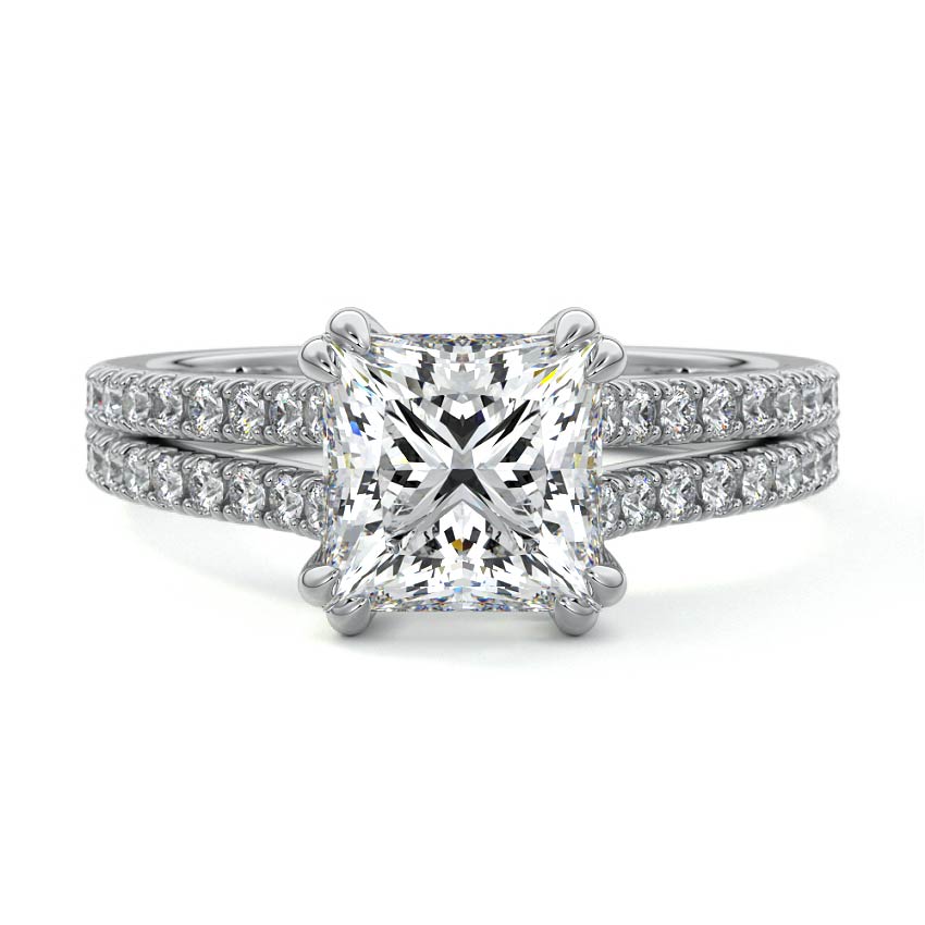 Elara - Princess Platinum Lab Grown Diamond Engagement Ring | Nura Lab