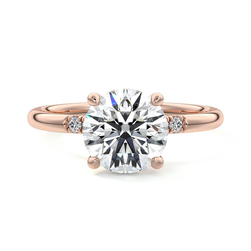 Elodie - Round Rose Gold Lab Grown Diamond Engagement Ring | Nura Lab