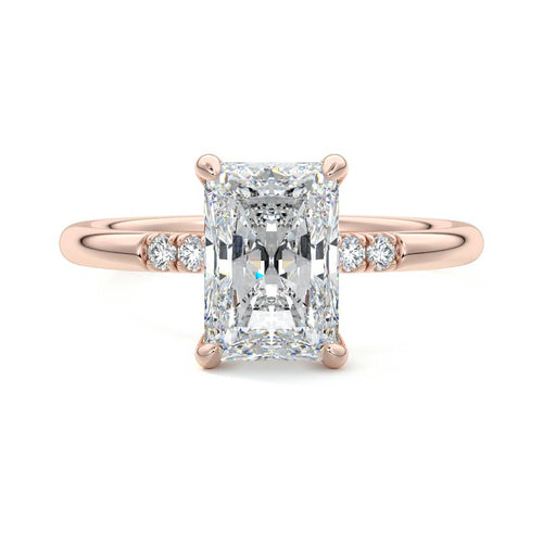Elodie - Radiant Rose Gold Lab Grown Diamond Engagement Ring | Nura Lab