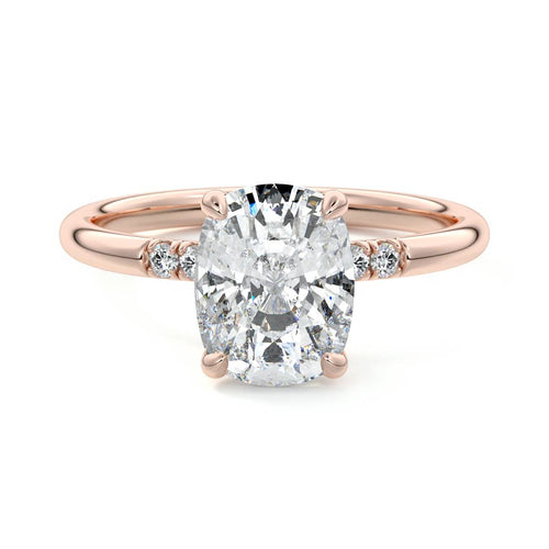 Elodie - Cushion Rose Gold Lab Grown Diamond Engagement Ring | Nura Lab