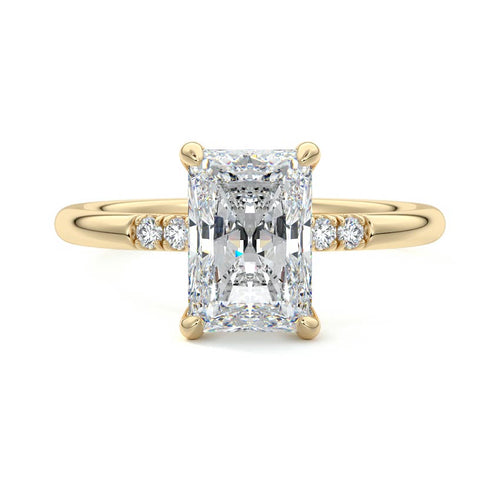 Elodie - Radiant Yellow Gold Lab Grown Diamond Engagement Ring | Nura Lab