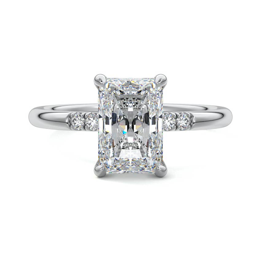 Elodie - Radiant White Gold Lab Grown Diamond Engagement Ring | Nura Lab