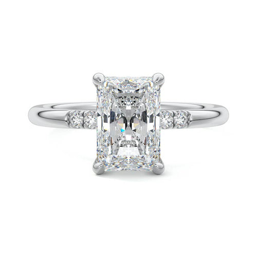 Elodie - Radiant Platinum Lab Grown Diamond Engagement Ring | Nura Lab