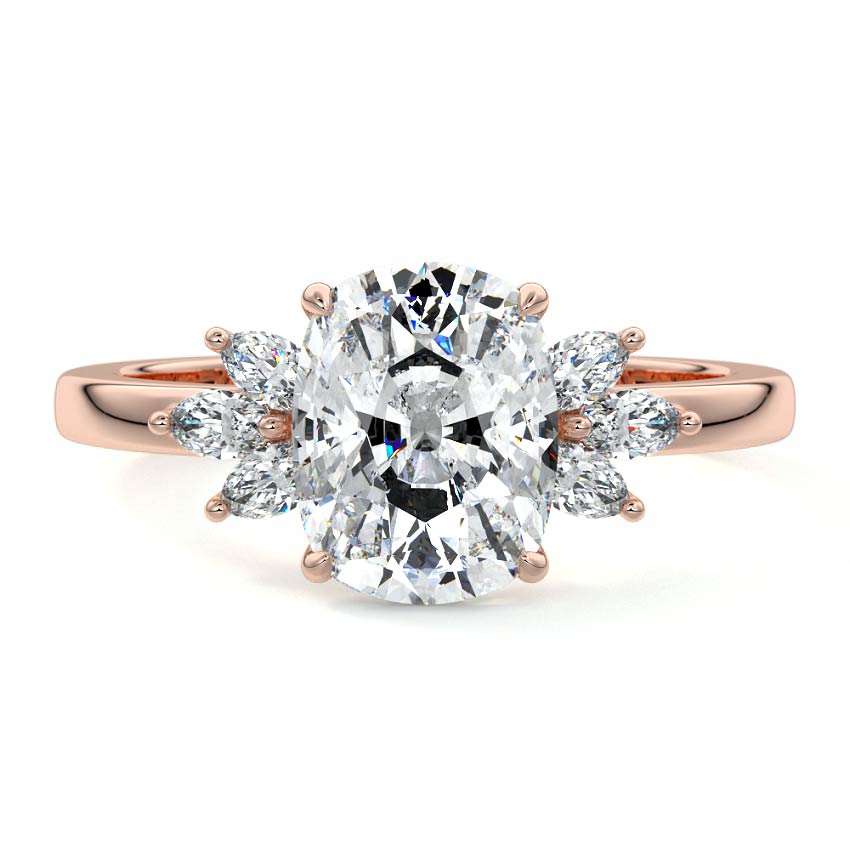 Emilia - Cushion Rose Gold Lab Grown Diamond Engagement Ring | Nura Lab