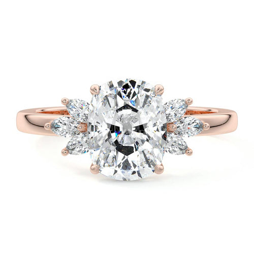 Emilia - Cushion Rose Gold Lab Grown Diamond Engagement Ring | Nura Lab