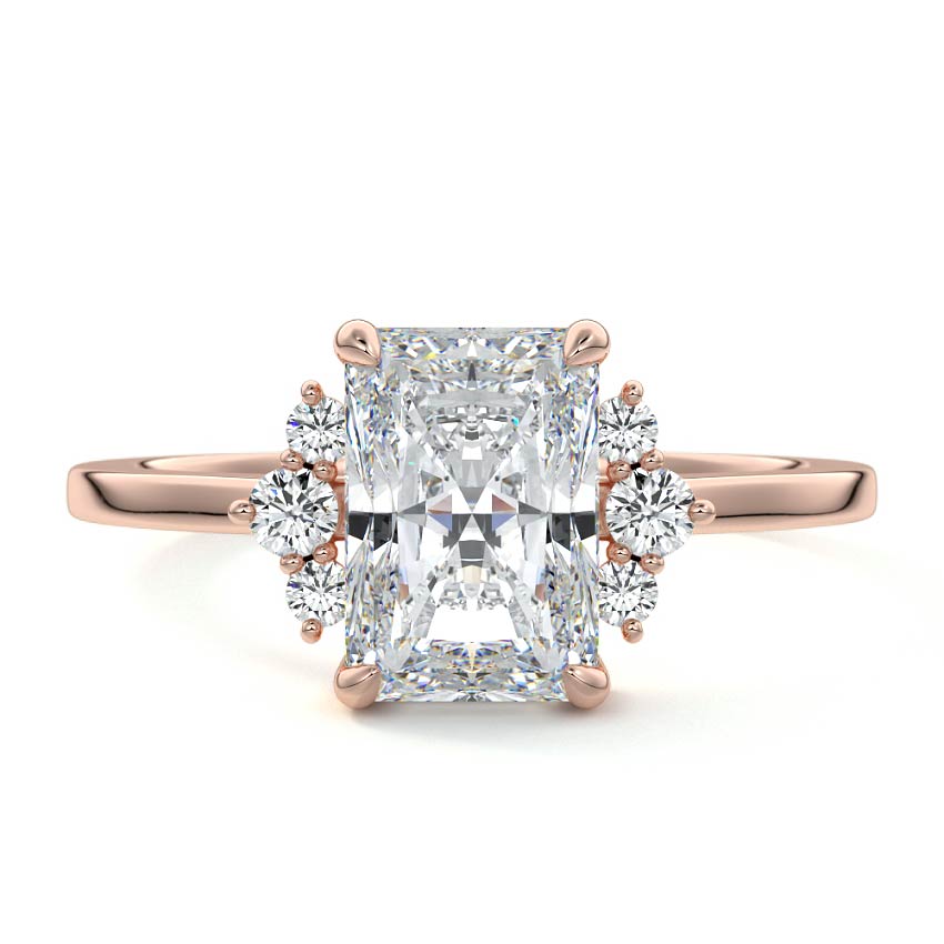 Estelle - Radiant Rose Gold Lab Grown Diamond Engagement Ring | Nura Lab