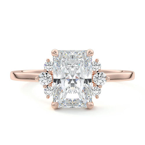 Estelle - Radiant Rose Gold Lab Grown Diamond Engagement Ring | Nura Lab