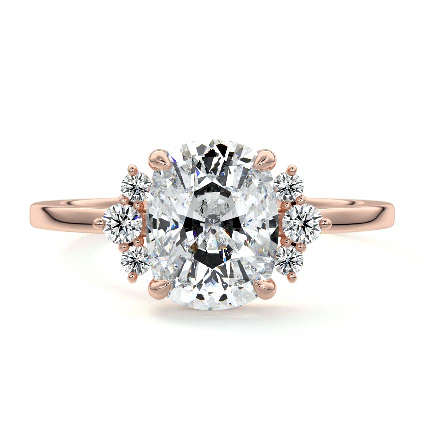Estelle - Cushion Rose Gold Lab Grown Diamond Engagement Ring | Nura Lab