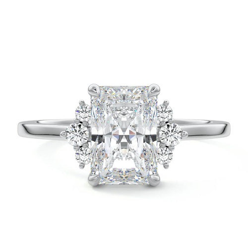 Estelle - Radiant White Gold Lab Grown Diamond Engagement Ring | Nura Lab