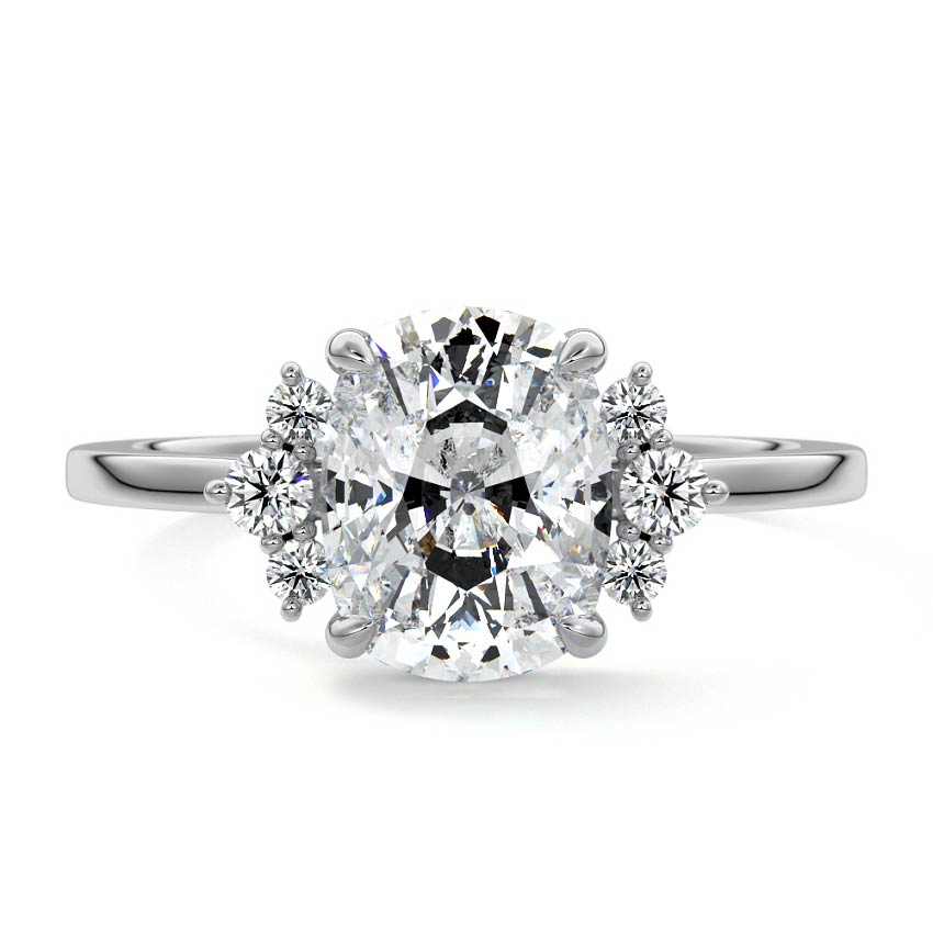 Estelle - Cushion White Gold Lab Grown Diamond Engagement Ring | Nura Lab
