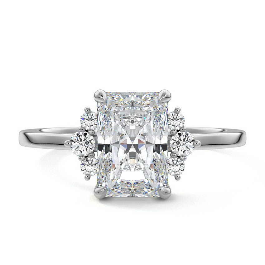 Estelle - Radiant Platinum Lab Grown Diamond Engagement Ring | Nura Lab