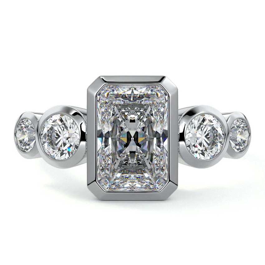 Evelina - Radiant White Gold Lab Grown Diamond Engagement Ring | Nura Lab