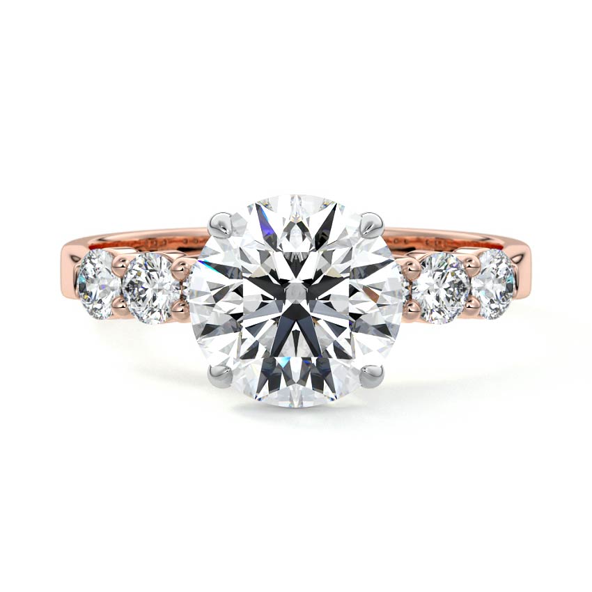 Gaia - Round Rose Gold Lab Grown Diamond Engagement Ring | Nura Lab