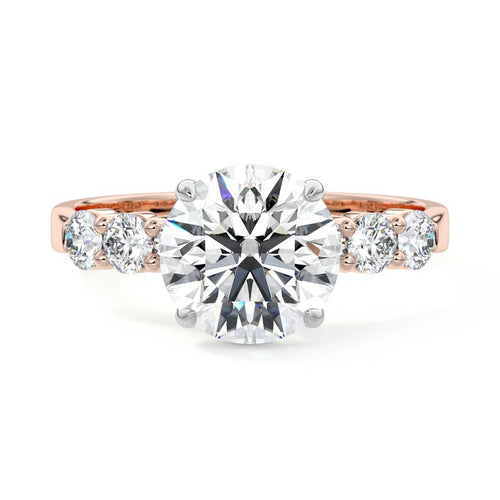 Gaia - Round Rose Gold Lab Grown Diamond Engagement Ring | Nura Lab