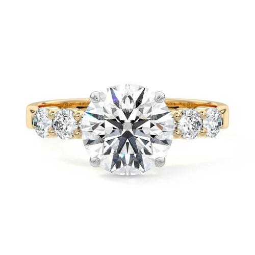 Gaia - Round Yellow Gold Lab Grown Diamond Engagement Ring | Nura Lab