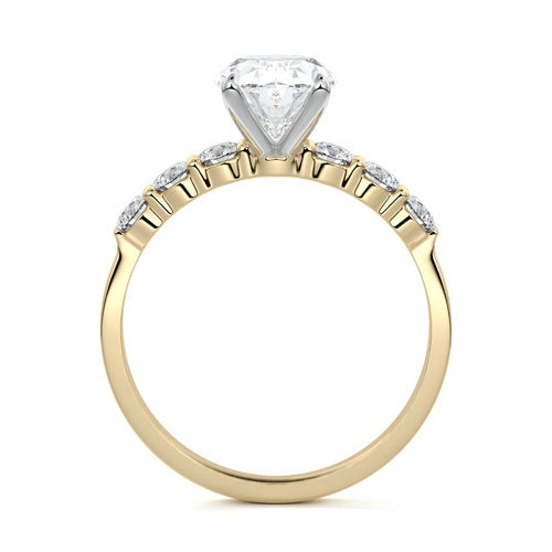 Gaia - Oval Yellow Gold Lab Grown Diamond Engagement Ring | Nura Lab