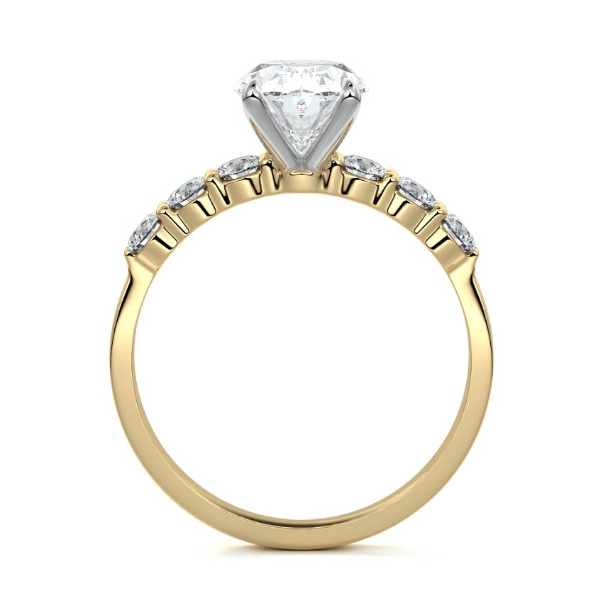 Gaia - Oval Yellow Gold Lab Grown Diamond Engagement Ring | Nura Lab