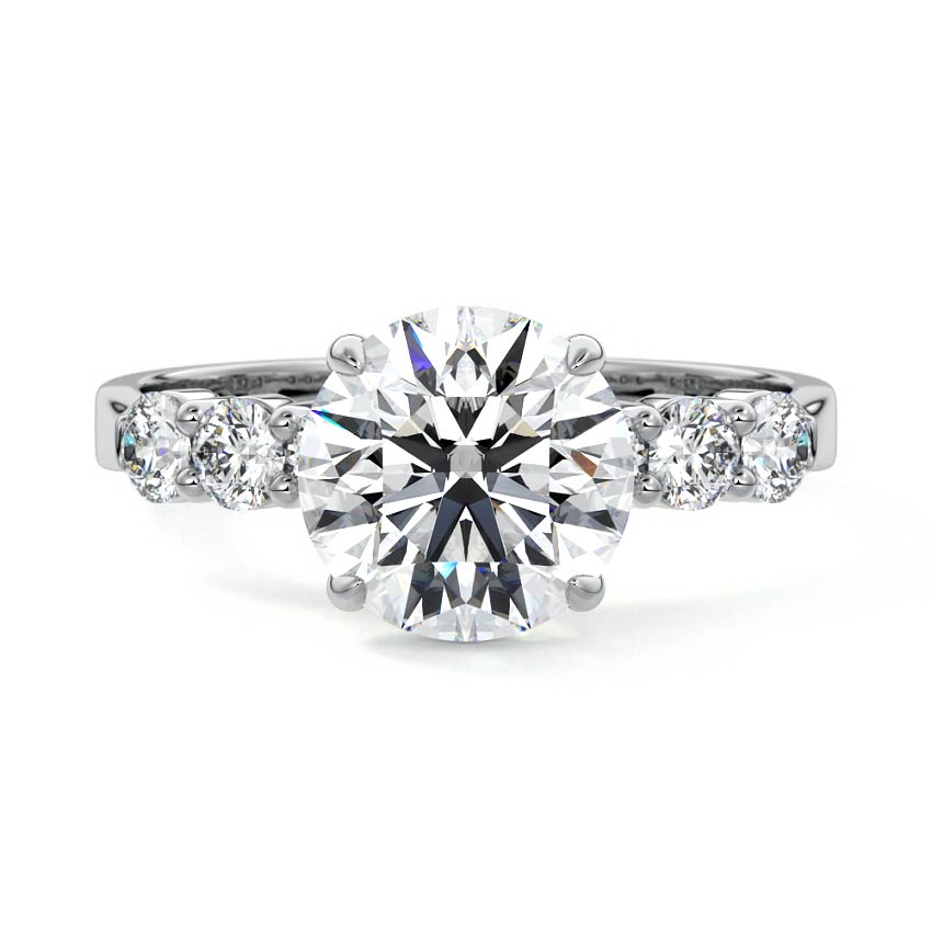 Gaia - Round White Gold Lab Grown Diamond Engagement Ring | Nura Lab