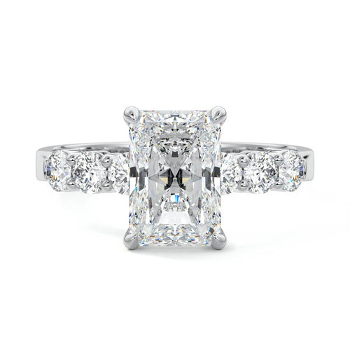 Gaia - Radiant White Gold Lab Grown Diamond Engagement Ring | Nura Lab