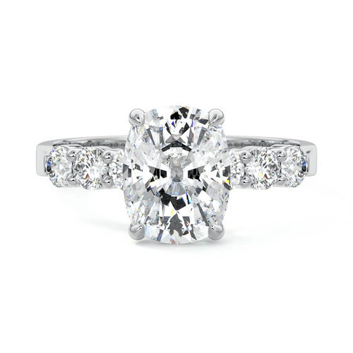 Gaia - Cushion White Gold Lab Grown Diamond Engagement Ring | Nura Lab
