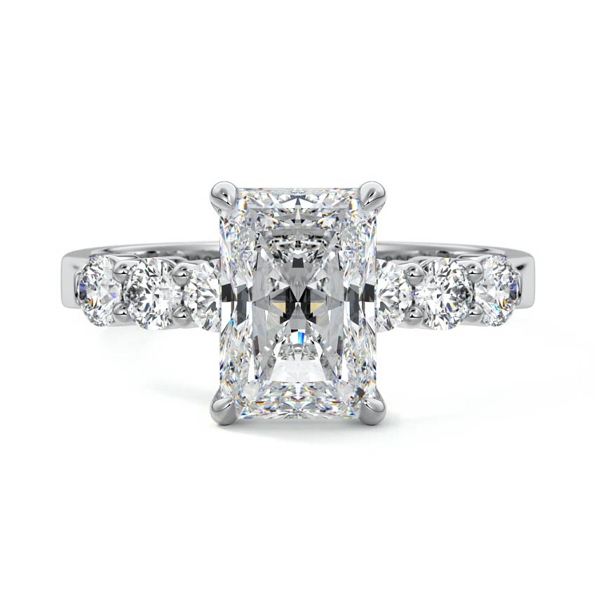 Gaia - Radiant Platinum Lab Grown Diamond Engagement Ring | Nura Lab