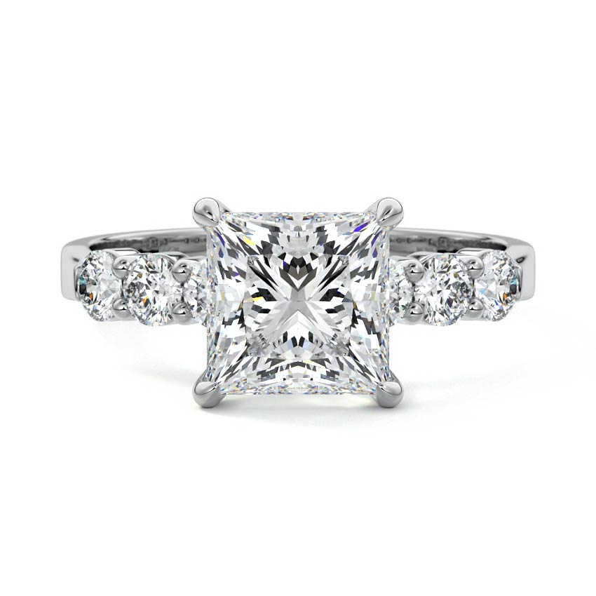 Gaia - Princess Platinum Lab Grown Diamond Engagement Ring | Nura Lab
