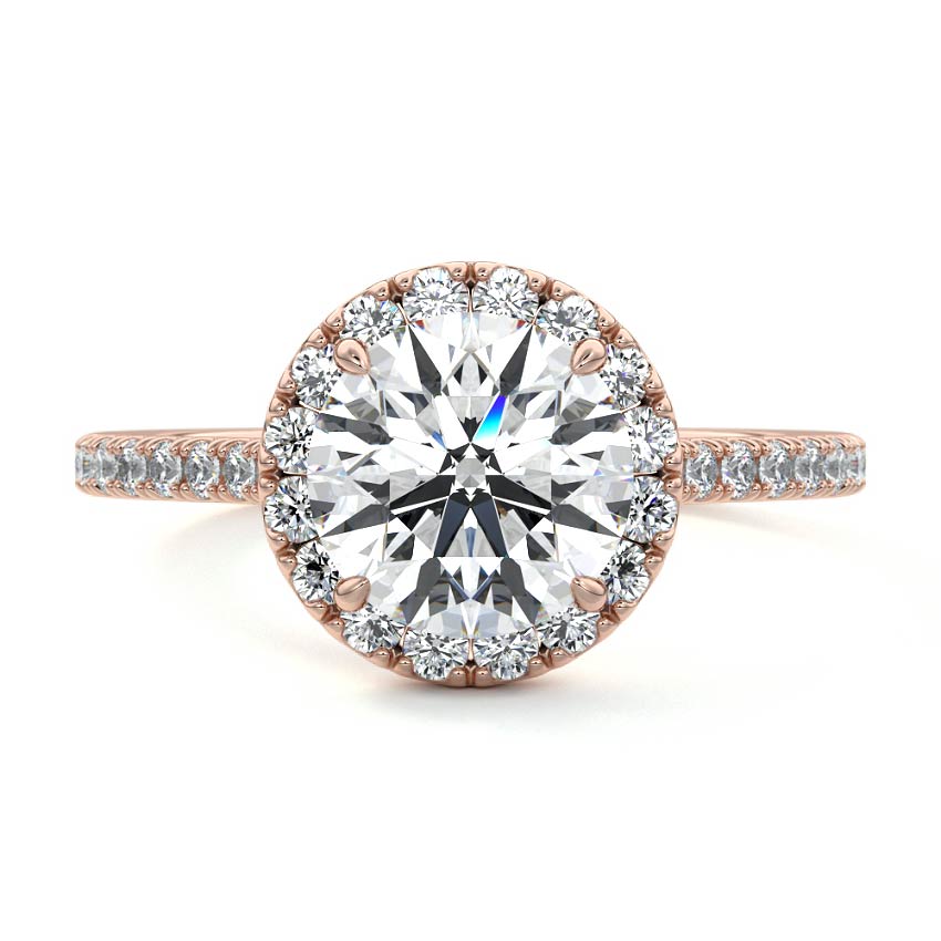 Iona - Round Rose Gold Lab Grown Diamond Engagement Ring | Nura Lab
