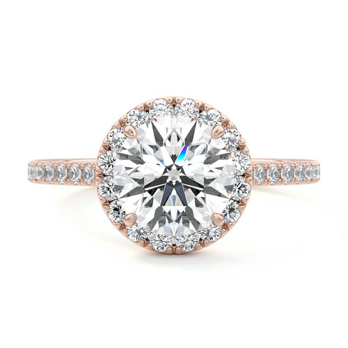 Iona - Round Rose Gold Lab Grown Diamond Engagement Ring | Nura Lab