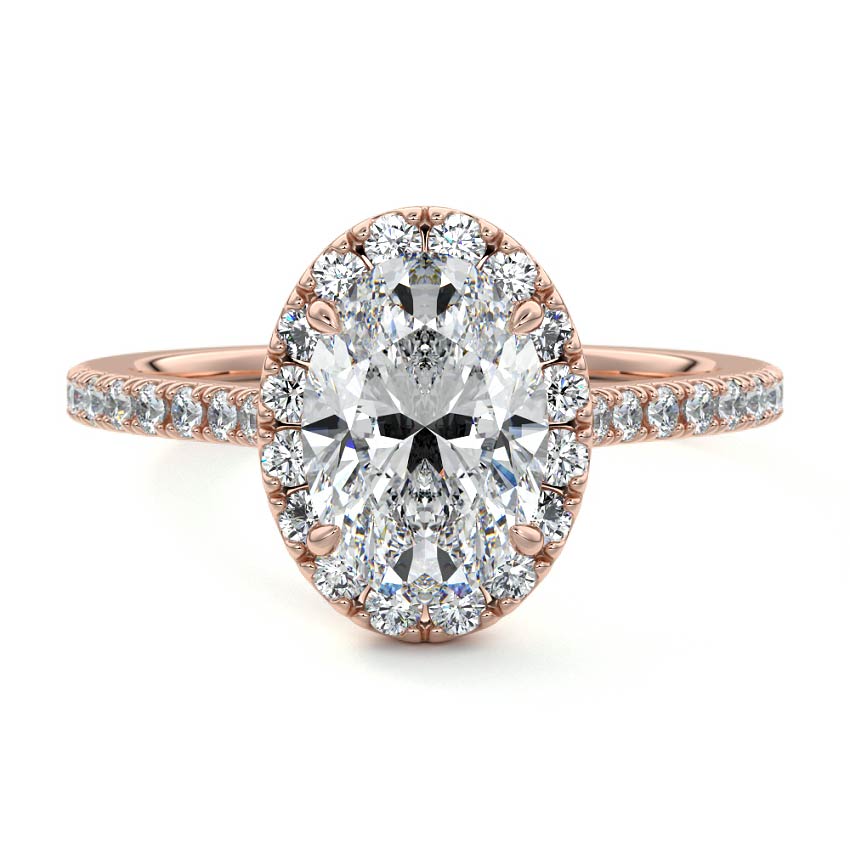 Iona - Oval Rose Gold Lab Grown Diamond Engagement Ring | Nura Lab