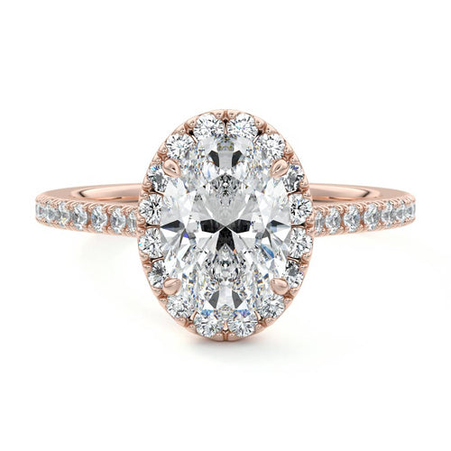 Iona - Oval Rose Gold Lab Grown Diamond Engagement Ring | Nura Lab