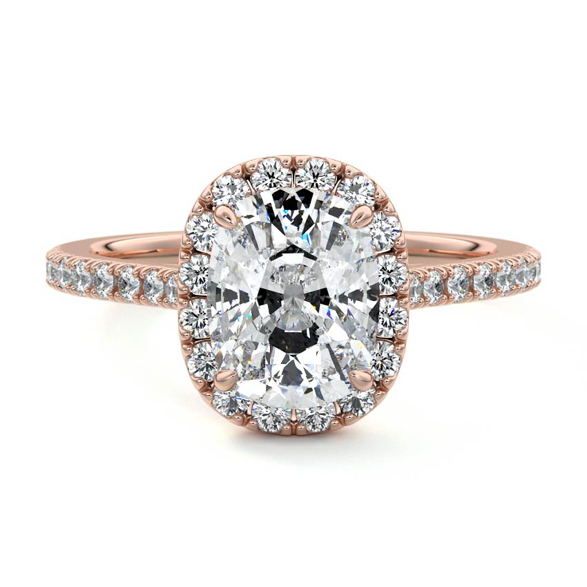 Iona - Cushion Rose Gold Lab Grown Diamond Engagement Ring | Nura Lab