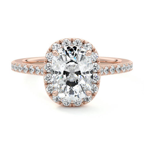Iona - Cushion Rose Gold Lab Grown Diamond Engagement Ring | Nura Lab