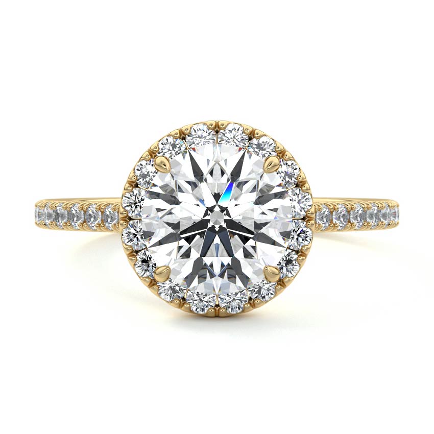 Iona - Round Yellow Gold Lab Grown Diamond Engagement Ring | Nura Lab