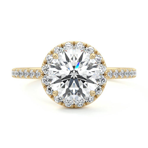 Iona - Round Yellow Gold Lab Grown Diamond Engagement Ring | Nura Lab