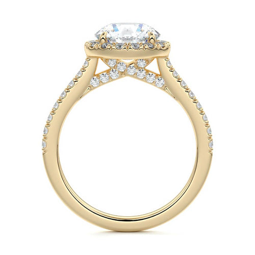 Iona - Round Yellow Gold Lab Grown Diamond Engagement Ring | Nura Lab