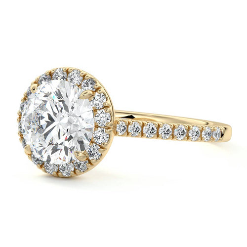 Iona - Round Yellow Gold Lab Grown Diamond Engagement Ring | Nura Lab