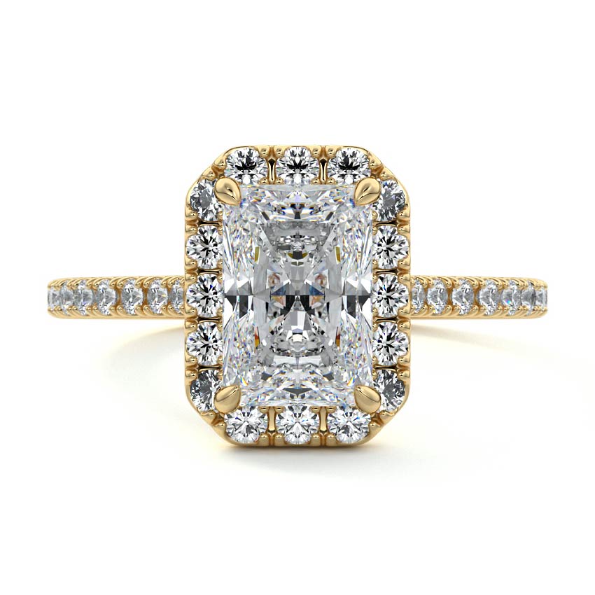 Iona - Radiant Yellow Gold Lab Grown Diamond Engagement Ring | Nura Lab