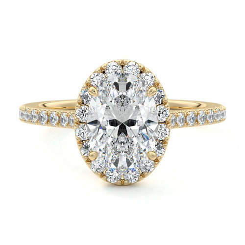 Iona - Oval Yellow Gold Lab Grown Diamond Engagement Ring | Nura Lab