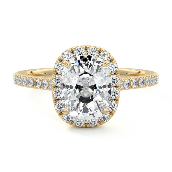 Iona - Cushion Halo Lab Grown Diamond Engagement Ring
