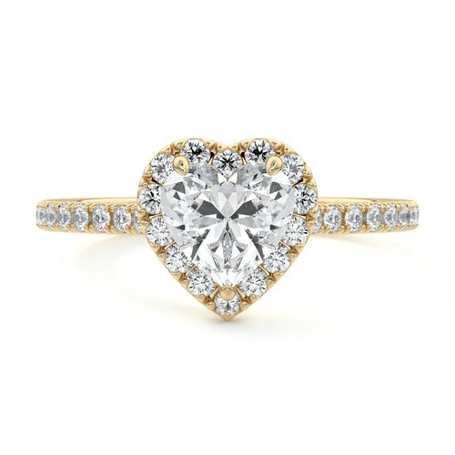Iona - Heart Yellow Gold Lab Grown Diamond Engagement Ring | Nura Lab