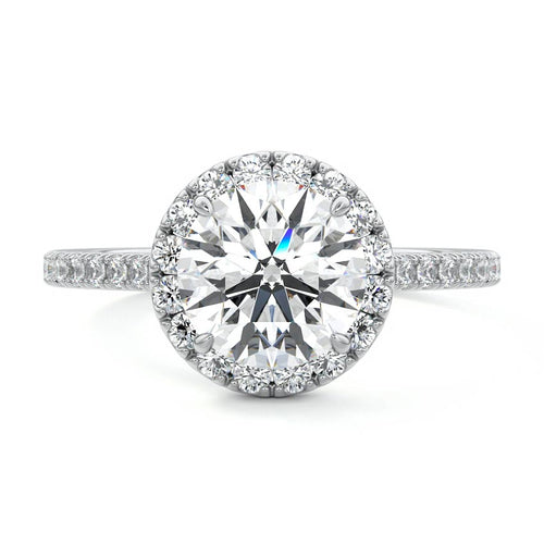 Iona - Round White Gold Lab Grown Diamond Engagement Ring | Nura Lab