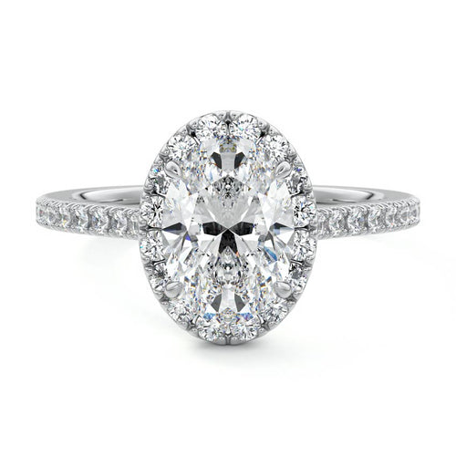 Iona - Oval White Gold Lab Grown Diamond Engagement Ring | Nura Lab