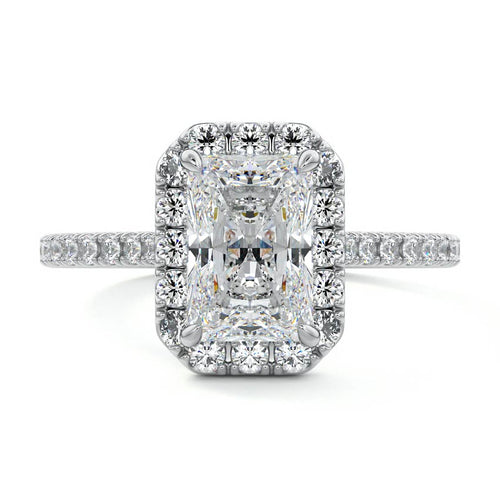 Iona - Radiant Platinum Lab Grown Diamond Engagement Ring | Nura Lab